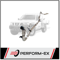 PERFORM-EX 3" STAINLESS STEEL CAT/HOTDOG TURBO BACK EXHAUST SYSTEM FITS NISSAN PATROL Y61 GU 3.0L TD UTE