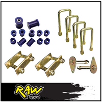 RAW 4X4 REAR HEAVY DUTY (150-300KG) 2" RAISED LEAF SPRINGS FITS TOYOTA LANDCRUISER VDJ79R 2012-ON DUAL CAB (PAIR)