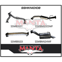 MANTA 3" STAINLESS STEEL CAT BACK EXHAUST WITH MEDIUM MUFFLER FITS NISSAN PATROL Y62 5.6L V8 2012-ON (SSMKNI0108)