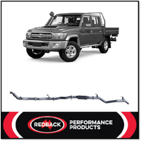 REDBACK 3" 409 STAINLESS STEEL TURBO BACK EXHAUST SYSTEM FITS TOYOTA LANDCRUISER VDJ79R 2007-2016 DUAL CAB