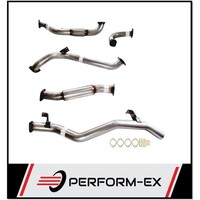 PERFORM-EX 3" STAINLESS STEEL NO CAT/HOTDOG TURBO BACK EXHAUST SYSTEM FITS TOYOTA LANDCRUISER VDJ79R 2007-2016 SINGLE CAB