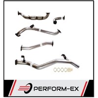 PERFORM-EX 3" STAINLESS STEEL CAT/PIPE ONLY TURBO BACK EXHAUST SYSTEM FITS TOYOTA LANDCRUISER VDJ79R 2007-2016 SINGLE CAB