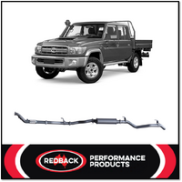 REDBACK 3" 409 STAINLESS STEEL TURBO BACK EXHAUST SYSTEM FITS TOYOTA LANDCRUISER VDJ79R 2007-2016 DUAL CAB