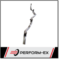 PERFORM-EX 3" STAINLESS STEEL CAT/PIPE ONLY TURBO BACK EXHAUST SYSTEM FITS TOYOTA LANDCRUISER VDJ79R 2012-2016 DUAL CAB