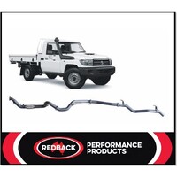 REDBACK 3" 409 STAINLESS STEEL TURBO BACK EXHAUST SYSTEM FITS TOYOTA LANDCRUISER VDJ79R 2007-2016 SINGLE CAB