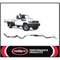 REDBACK 3" 409 STAINLESS STEEL TURBO BACK EXHAUST SYSTEM FITS TOYOTA LANDCRUISER VDJ79R 2007-2016 SINGLE CAB