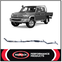 REDBACK 3" 409 STAINLESS STEEL TURBO BACK EXHAUST SYSTEM FITS TOYOTA LANDCRUISER VDJ79R 2007-2016 DUAL CAB