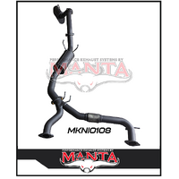 MANTA 3" CAT BACK EXHAUST WITH MEDIUM MUFFLER FITS NISSAN PATROL Y62 5.6L V8 2012-ON (MKNI0108)