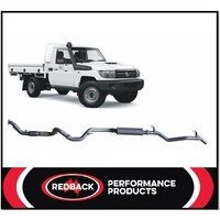 REDBACK 3" 409 STAINLESS STEEL TURBO BACK EXHAUST SYSTEM FITS TOYOTA LANDCRUISER VDJ79R 2007-2016 SINGLE CAB