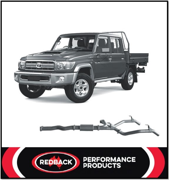 A Redback DPF-back exhaust for the Toyota Landcruiser VDJ79R.