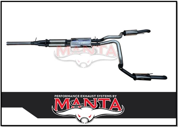 Image of one of the best Chevy Silverado 1500 performance upgrades - a Manta cat-back exhaust. 