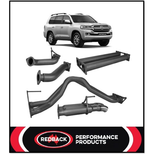 An image of a Redback exhaust system for the Toyota Landcruiser.