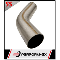 2.25" 57MM X 45° MANDREL BEND 409 STAINLESS STEEL EXHAUST PIPE