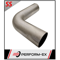 2.25" 57MM X 90° MANDREL BEND 409 STAINLESS STEEL EXHAUST PIPE