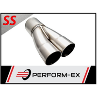 PERFORM-EX DUAL 2.25" ID IN TO 3" OD OUTLET 304 STAINLESS MERGE COLLECTOR