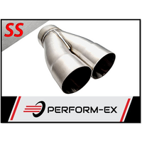 PERFORM-EX DUAL 2.5" ID IN TO 3" OD OUTLET 304 STAINLESS MERGE COLLECTOR