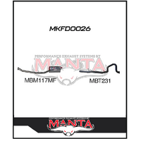 MANTA 2.5" CATBACK EXHAUST SYSTEM FITS FORD FAIRLANE NA NC 4.0L 6CYL (MKFD0026)