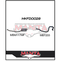 MANTA 2.5" CATBACK EXHAUST SYSTEM FITS FORD FAIRLANE NF NL 4.0L 6CYL (MKFD0028)