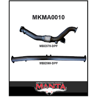 MANTA 3" DPF DELETE FITS MAZDA BT-50 UR 3.2L TD 5CYL 2016-2020 (MKMA0010)