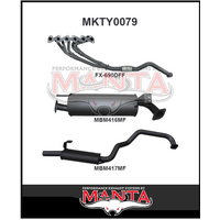 MANTA EXTRACTORS & 2.5"  EXHAUST SYSTEM FITS TOYOTA LANDCRUISER HZJ105R 4.2L 1HZ 1998-2007 (MKTY0079)