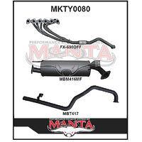 MANTA EXTRACTORS & 2.5"  EXHAUST SYSTEM FITS TOYOTA LANDCRUISER HZJ105R 4.2L 1HZ 1998-2007 (MKTY0080)