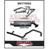 MANTA EXTRACTORS & 2.5"  EXHAUST SYSTEM FITS TOYOTA LANDCRUISER FZJ105R 4.5L 1FZ 1998-2002 (MKTY0084)