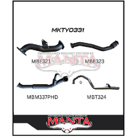 MANTA 3" TURBO BACK EXHAUST SYSTEM FITS TOYOTA LANDCRUISER HZJ105R 4.2L 1HZ WITH CT26 TURBO 1998-2007 (MKTY0331)