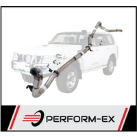 PERFORM-EX 3" STAINLESS STEEL CAT/HOTDOG TURBO BACK EXHAUST SYSTEM FITS NISSAN PATROL Y61 GU 3.0L TD WAGON