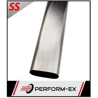 3" Stainless Steel Oval Exhaust Tube Pipe - 1MTR Length (SOT300-304B)