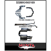 MANTA ENGINE BACK STAINLESS STEEL EXHAUST SYSTEM FITS HOLDEN COMMODORE VE VF 6.0L 6.2L V8 SEDAN/WAGON (SSMKHN0169)