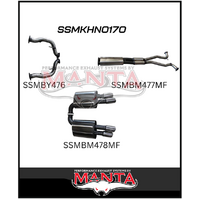 MANTA 3" CAT BACK STAINLESS STEEL EXHAUST SYSTEM FITS HOLDEN COMMODORE VE VF 6.0L 6.2L V8 SEDAN/WAGON (SSMKHN0170)