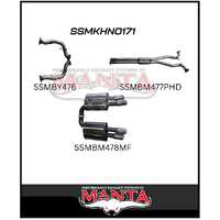 MANTA 3" CAT BACK STAINLESS STEEL EXHAUST SYSTEM FITS HOLDEN COMMODORE VE VF 6.0L 6.2L V8 SEDAN/WAGON (SSMKHN0171)