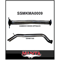 MANTA 3" STAINLESS STEEL DPF BACK EXHAUST PIPE ONLY FITS MAZDA BT-50 UR 3.2L TD 5CYL 2016-2020 (SSMKMA0009)