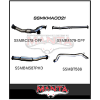 MANTA 3" STAINLESS STEEL TURBO BACK EXHAUST WITH CAT/HOTDOG FITS MAZDA BT-50 UR 3.2L TD 5CYL 2016-2020 (SSMKMA0021)