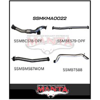 MANTA 3" STAINLESS STEEL TURBO BACK EXHAUST WITH CAT/PIPE ONLY FITS MAZDA BT-50 UR 3.2L TD 5CYL 2016-2020 (SSMKMA0022)