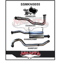 MANTA 3" TURBO BACK EXHAUST SYSTEM WITH CENTRE MUFFLER FITS NISSAN PATROL GU Y61 4.2L TD WAGON 5/1998-3/2007 (SSMKNI0055)