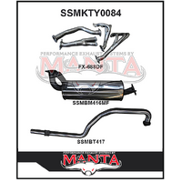 MANTA STAINLESS STEEL EXTRACTORS & 2.5"  EXHAUST SYSTEM FITS TOYOTA LANDCRUISER FZJ105R 4.5L 1FZ 1998-2002 (SSMKTY0084)