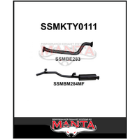 MANTA 2.5" STAINLESS STEEL ENGINE PIPE BACK EXHAUST SYSTEM FITS TOYOTA LANDCRUISER HJ75R 4.0L 2H 1984-1990 (SSMKTY0111)