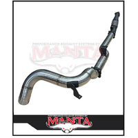 MANTA 4" TURBO BACK SIDE-EXIT EXHAUST SYSTEM WITH NO CAT FITS TOYOTA LANDCRUISER VDJ79R 4.5L V8 2016-2024 (SSMKTY0384)