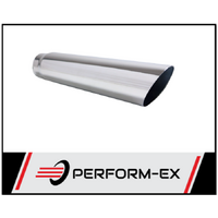 ANGLE CUT STAINLESS STEEL EXHAUST TIP - 2" INLET - 2.5" OUTLET (15" LONG)