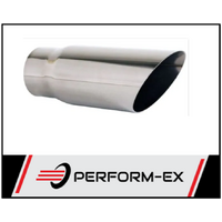 ANGLE CUT STAINLESS STEEL EXHAUST TIP - 2.25" INLET - 2.5" OUTLET (8" LONG)