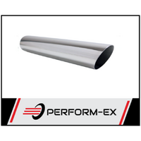 ANGLE CUT STAINLESS STEEL EXHAUST TIP - 2" INLET - 2 1/8" OUTLET (12" LONG)