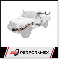 PERFORM-EX 3" STAINLESS STEEL CAT/HOTDOG TURBO BACK EXHAUST SYSTEM FITS TOYOTA LANDCRUISER VDJ79R SINGLE CAB 2007-2016