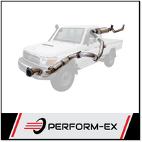 PERFORM-EX 3" STAINLESS STEEL CAT/MUFFLER TURBO BACK EXHAUST SYSTEM FITS TOYOTA LANDCRUISER VDJ79R 2007-2016 SINGLE CAB