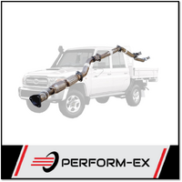 PERFORM-EX 3" STAINLESS STEEL CAT/PIPE ONLY TURBO BACK EXHAUST SYSTEM FITS TOYOTA LANDCRUISER VDJ79R 2012-2016 DUAL CAB