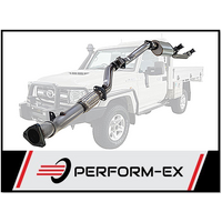 PERFORM-EX 3" STAINLESS STEEL NO CAT/MUFFLER TURBO BACK EXHAUST FITS TOYOTA LANDCRUISER VDJ79R 2016-2024 (DPF DELETE)