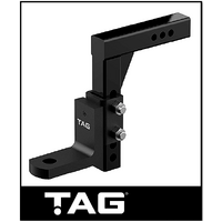 TAG ADJUSTABLE HEAVY DUTY TOW BALL MOUNT - 90° FACE, 50MM SQUARE HITCH - 310MM DROP/335MM RISE (UNTTBM100)