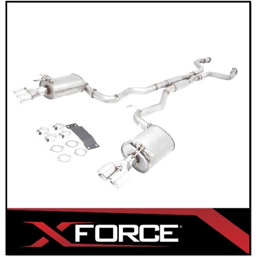 HOLDEN COMMODORE VE VF SEDAN/WAGON SS/SV6 TWIN 2 1/4" XFORCE 409 STAINLESS STEEL CATBACK EXHAUST SYSTEM