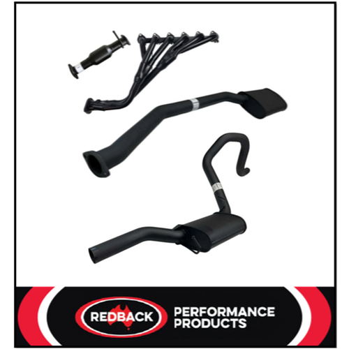 REDBACK EXTRACTORS, HI FLOW CAT, 2.5" CATBACK WITH REAR MUFFLER FITS FORD FALCON EA EB ED EF EL AU 4.0L 6CYL SEDAN