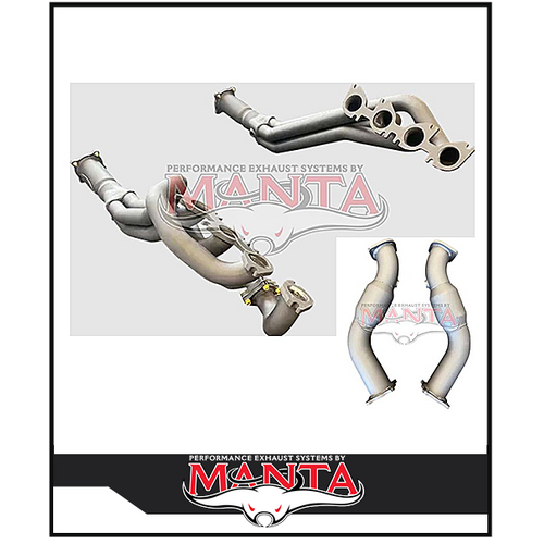 MANTA 1 7/8" 4 INTO 1 EXTRACTORS & CATS KIT FITS FORD MUSTANG FM S550 5.0L V8 (FX-218KIT)